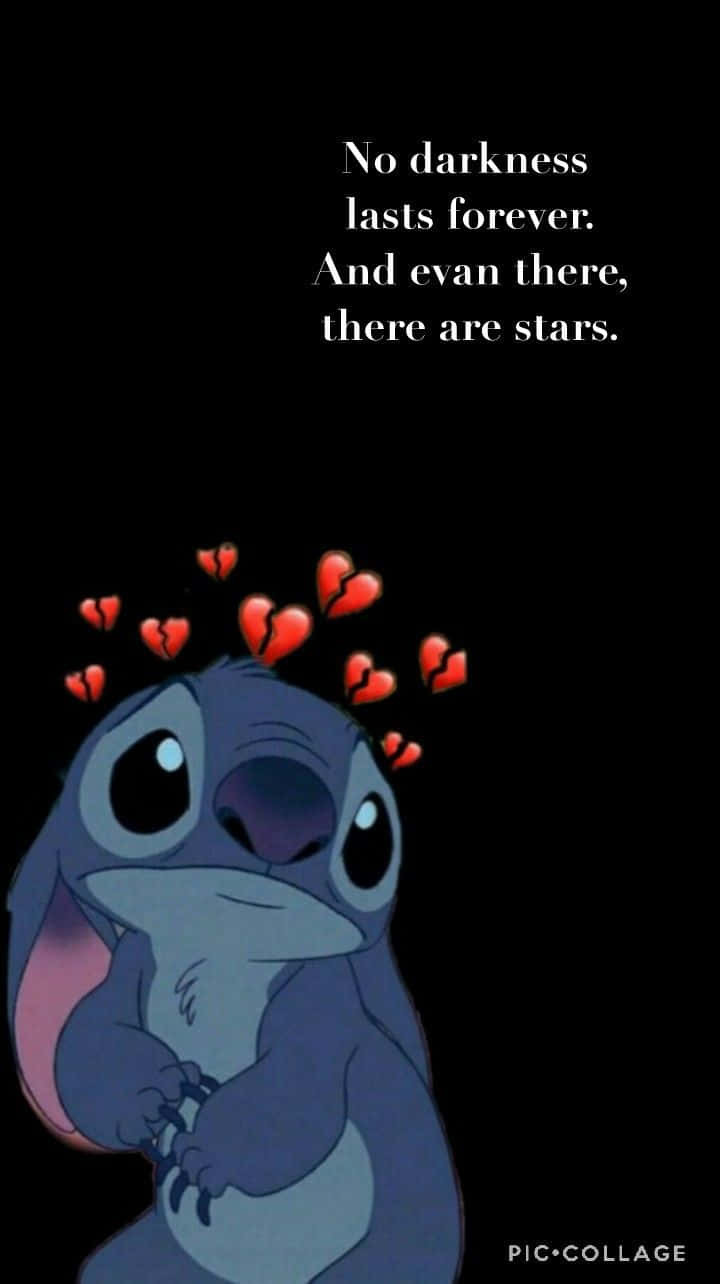 Sad Stitch Pines For His Lost Love Wallpaper