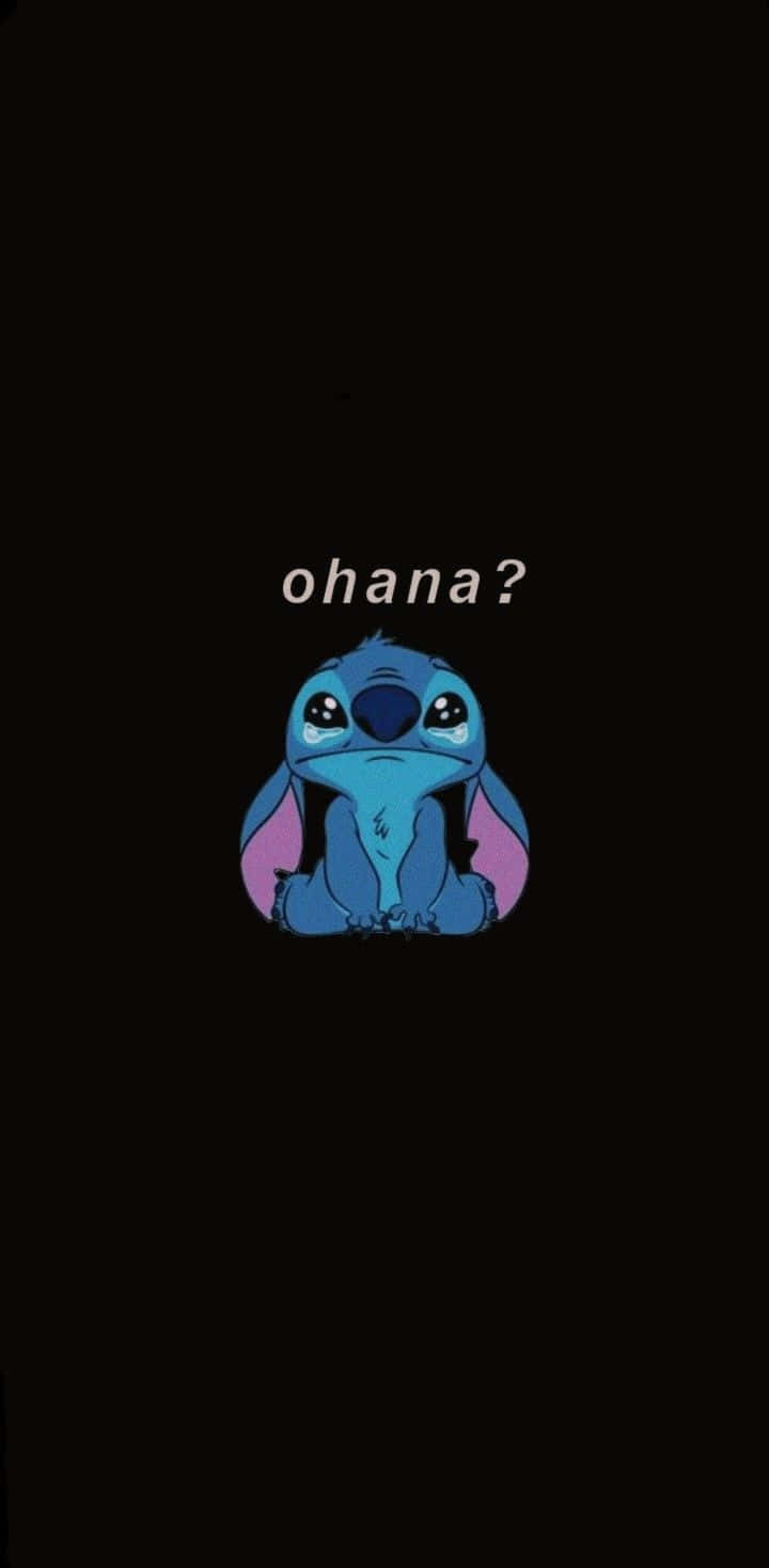 Sad Stitch Ponders His Lost Love Wallpaper