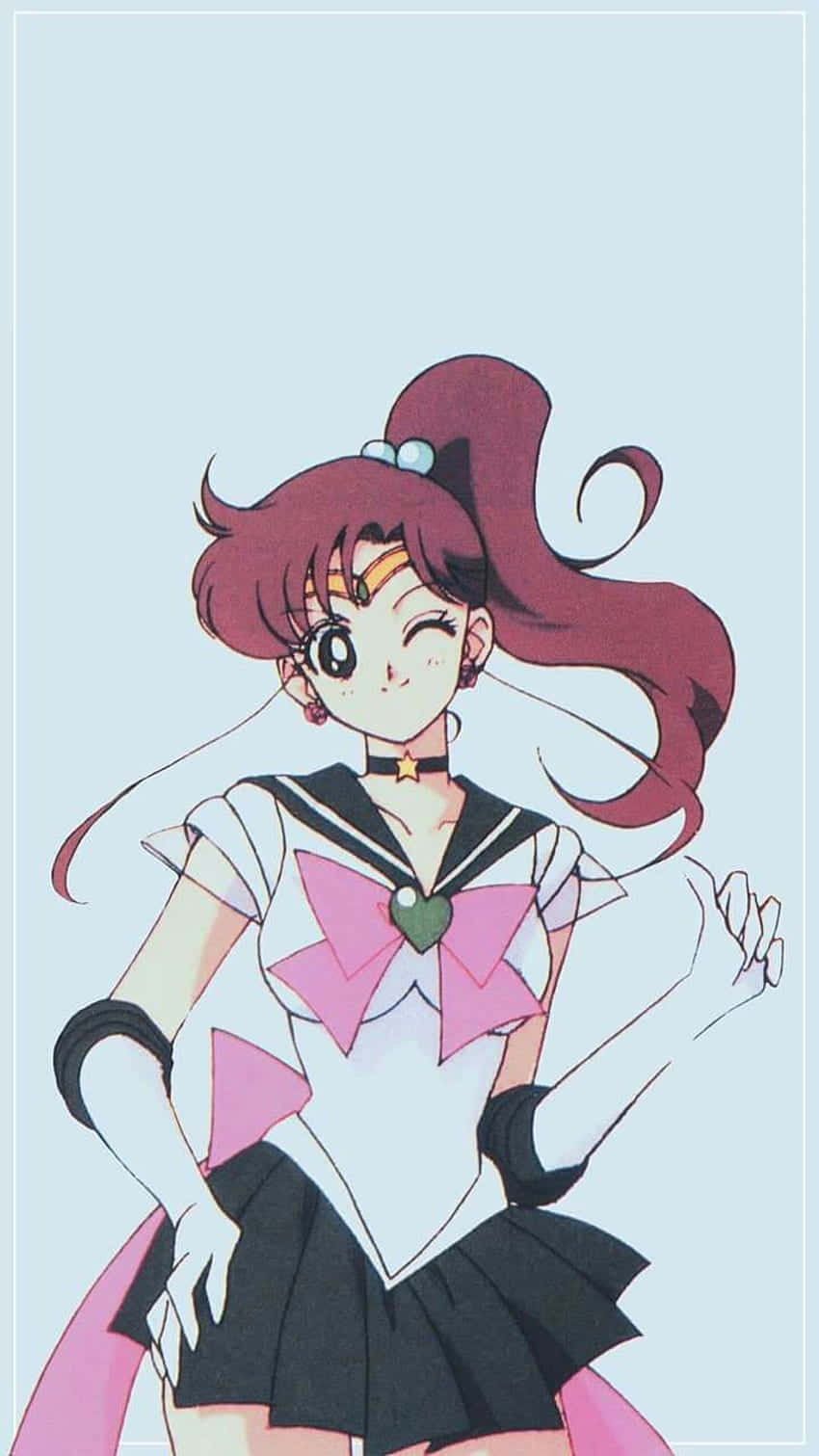 Sailor Jupiter Stands Tall In Her Power Boasting Her Protection Of Justice Wallpaper