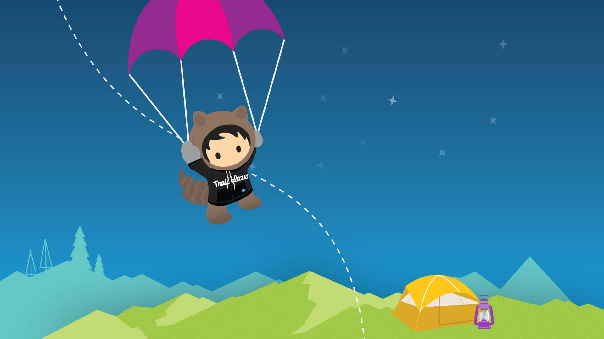 Salesforce Parachute Wallpaper