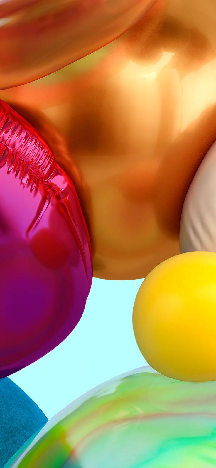 Samsung A71 Displaying A Captivating Wallpaper Of Multicolored Balloons Wallpaper