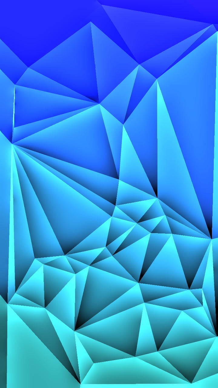 Samsung Galaxy Note 20 Ultra Blue Triangles Shapes Wallpaper