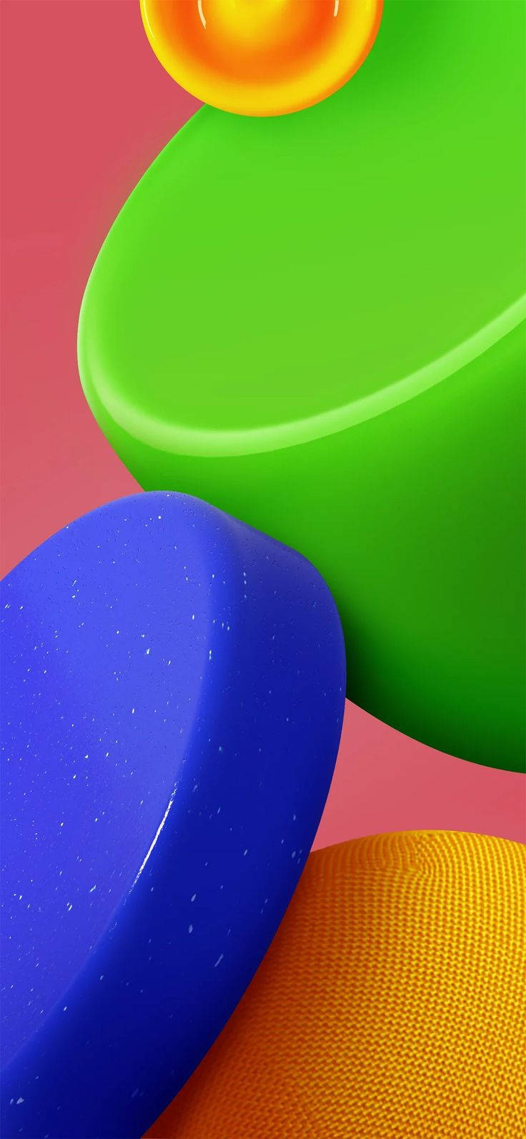 Samsung M21 Bright Colored Cylinders Wallpaper