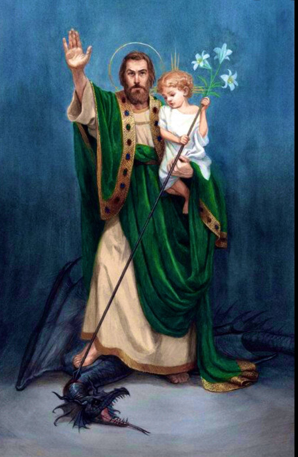 San Judas Tadeo With Child Wallpaper