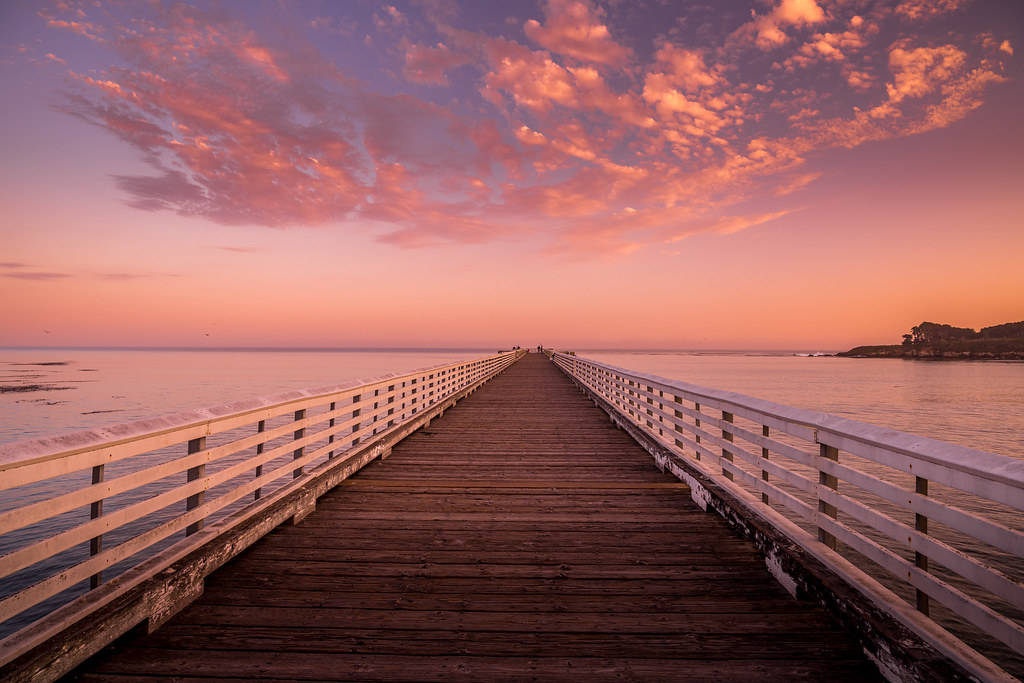 San Simeon Sunset Dock Wallpaper