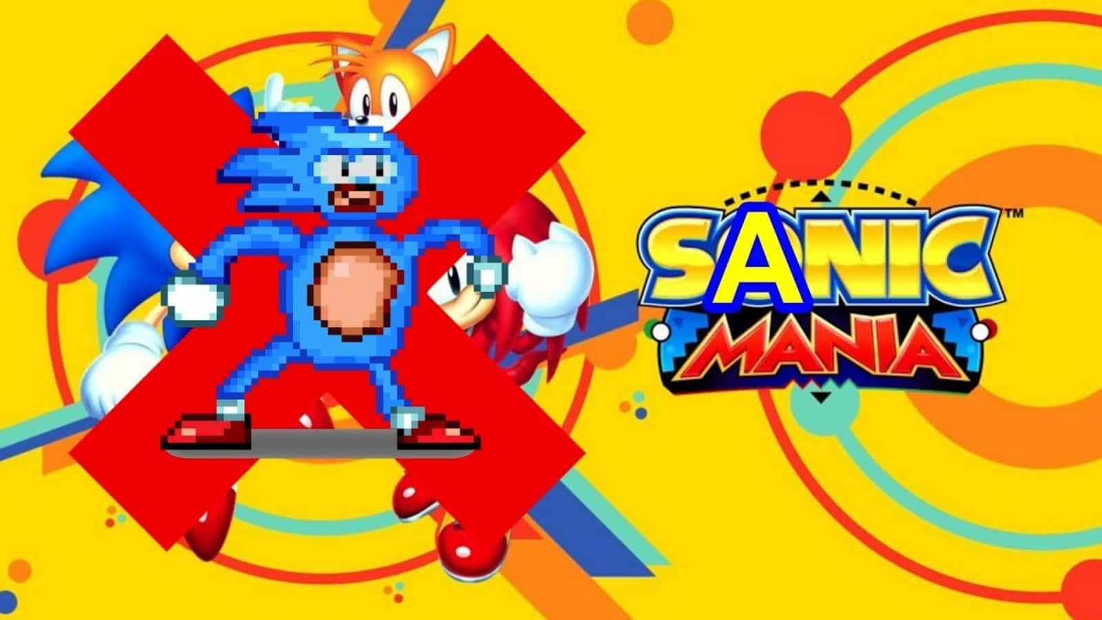 Sanic, The Fast And Quirky Hedgehog In Action Wallpaper