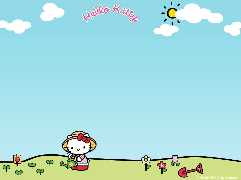 Sanrio Hello Kitty Gardening Wallpaper
