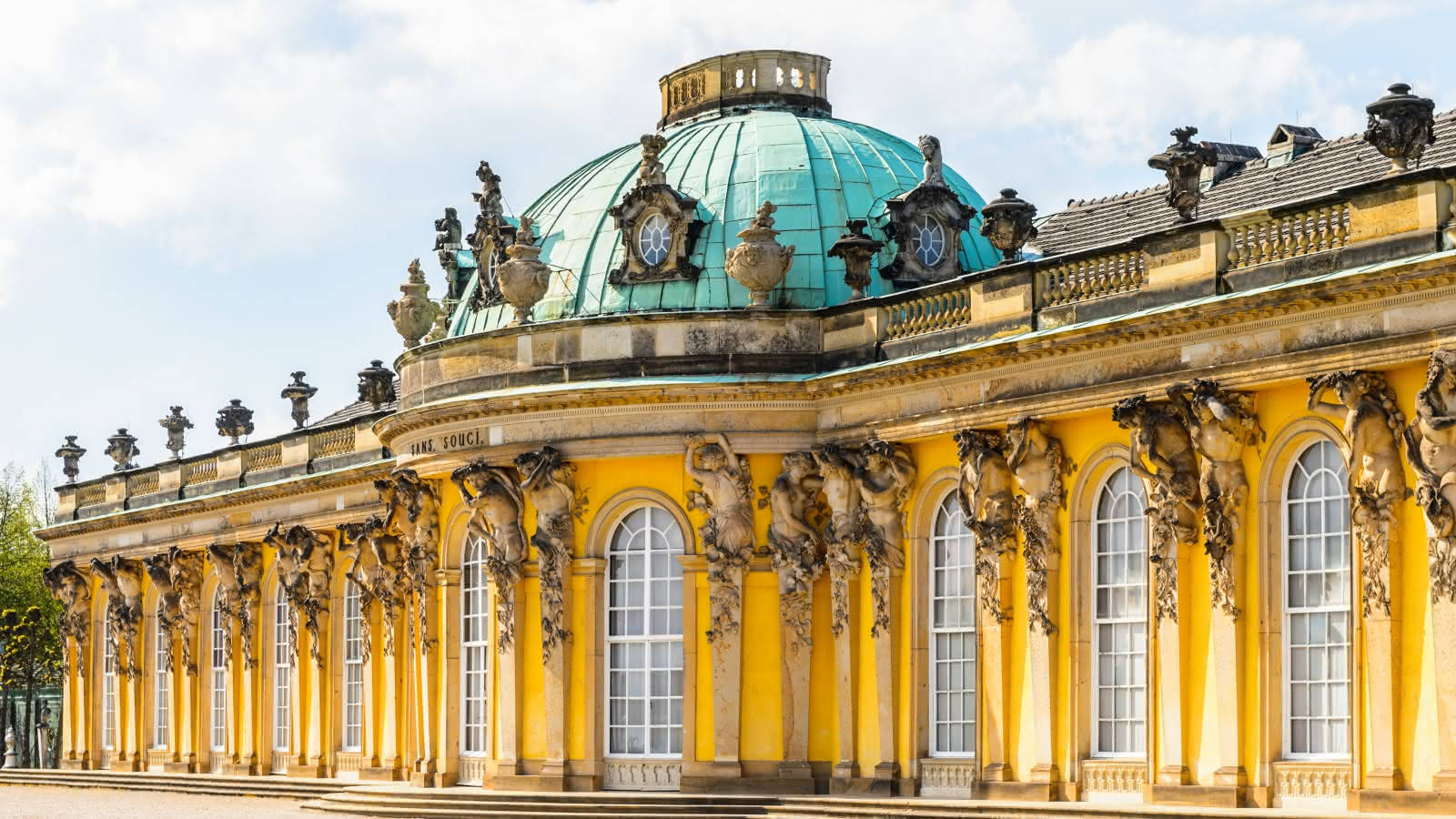 Sanssouci Palace Exterior In Potsdam Wallpaper