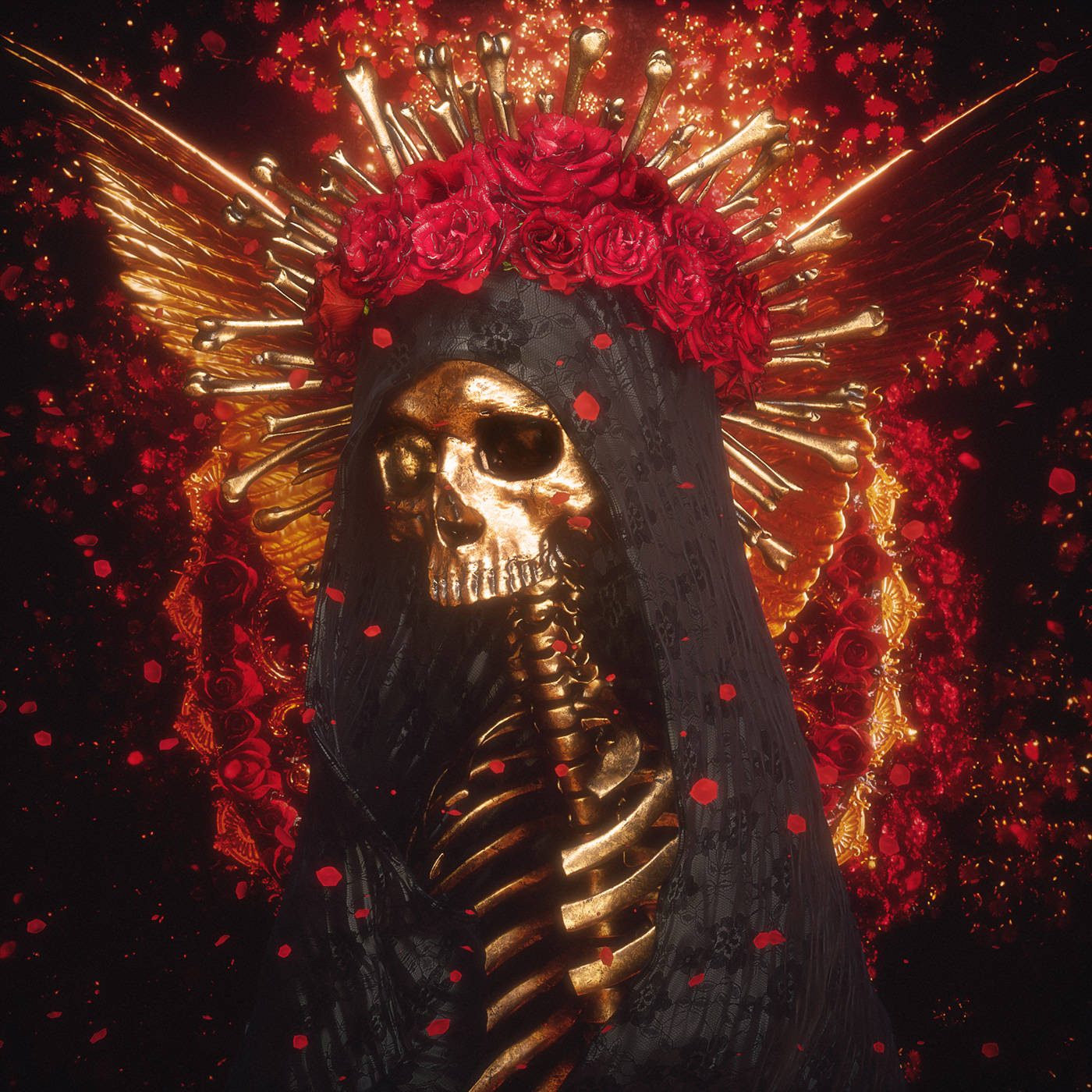 Santa Muerte Skeleton Wallpaper