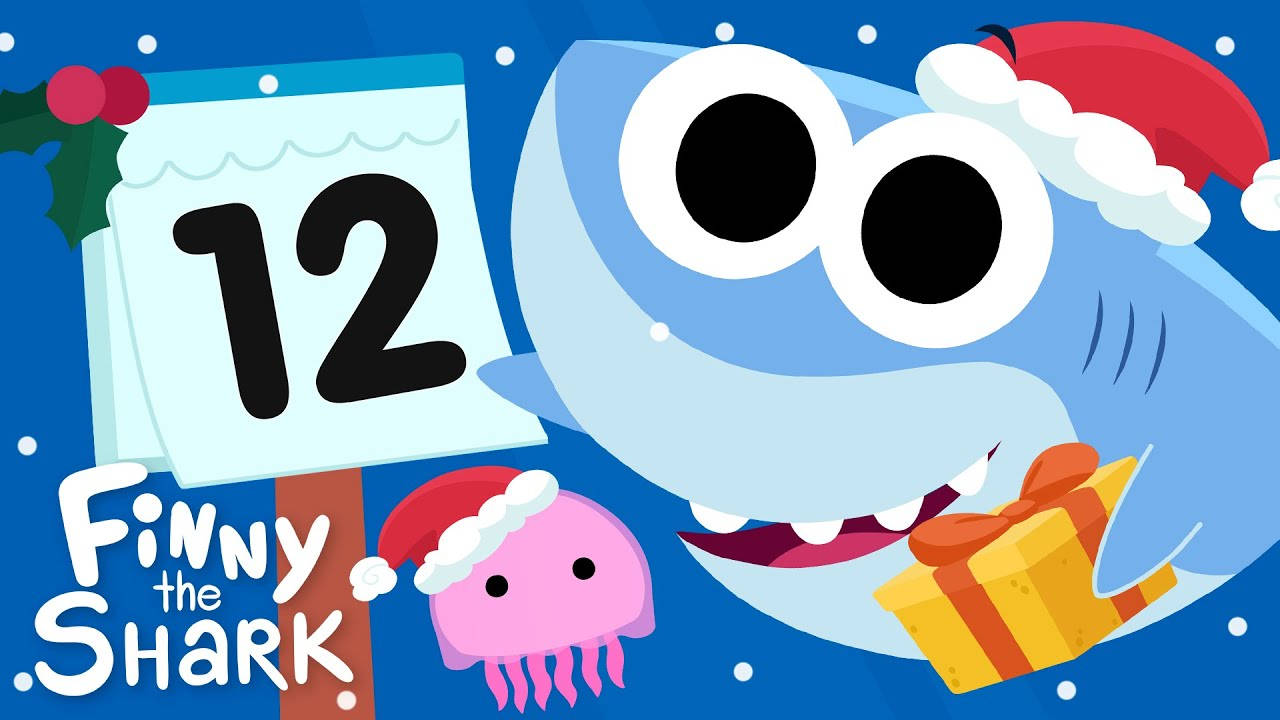 Santa Shark Super Simple Songs Wallpaper