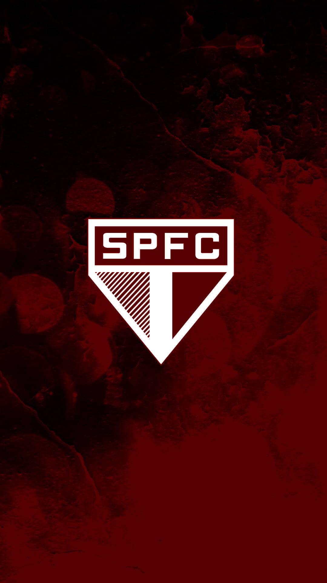 Sao Paulo Fc Logo Red Grunge Wallpaper