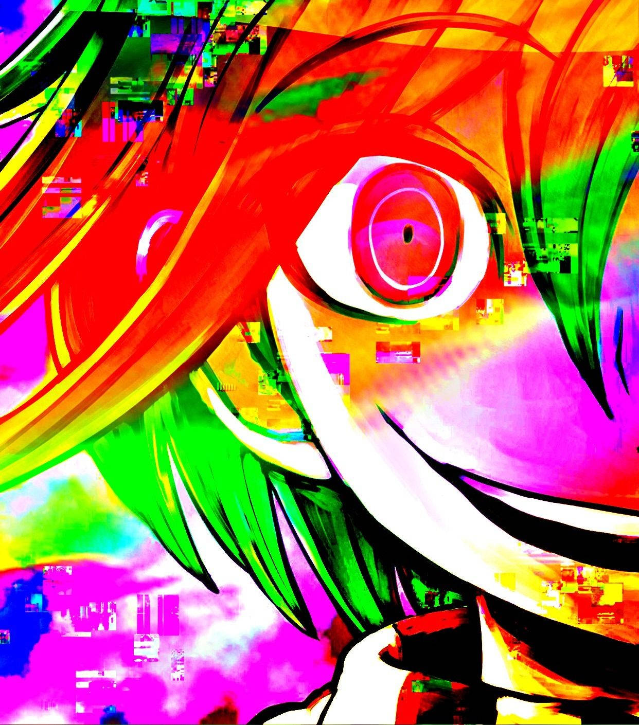 Saturated Glitchcore Wallpaper