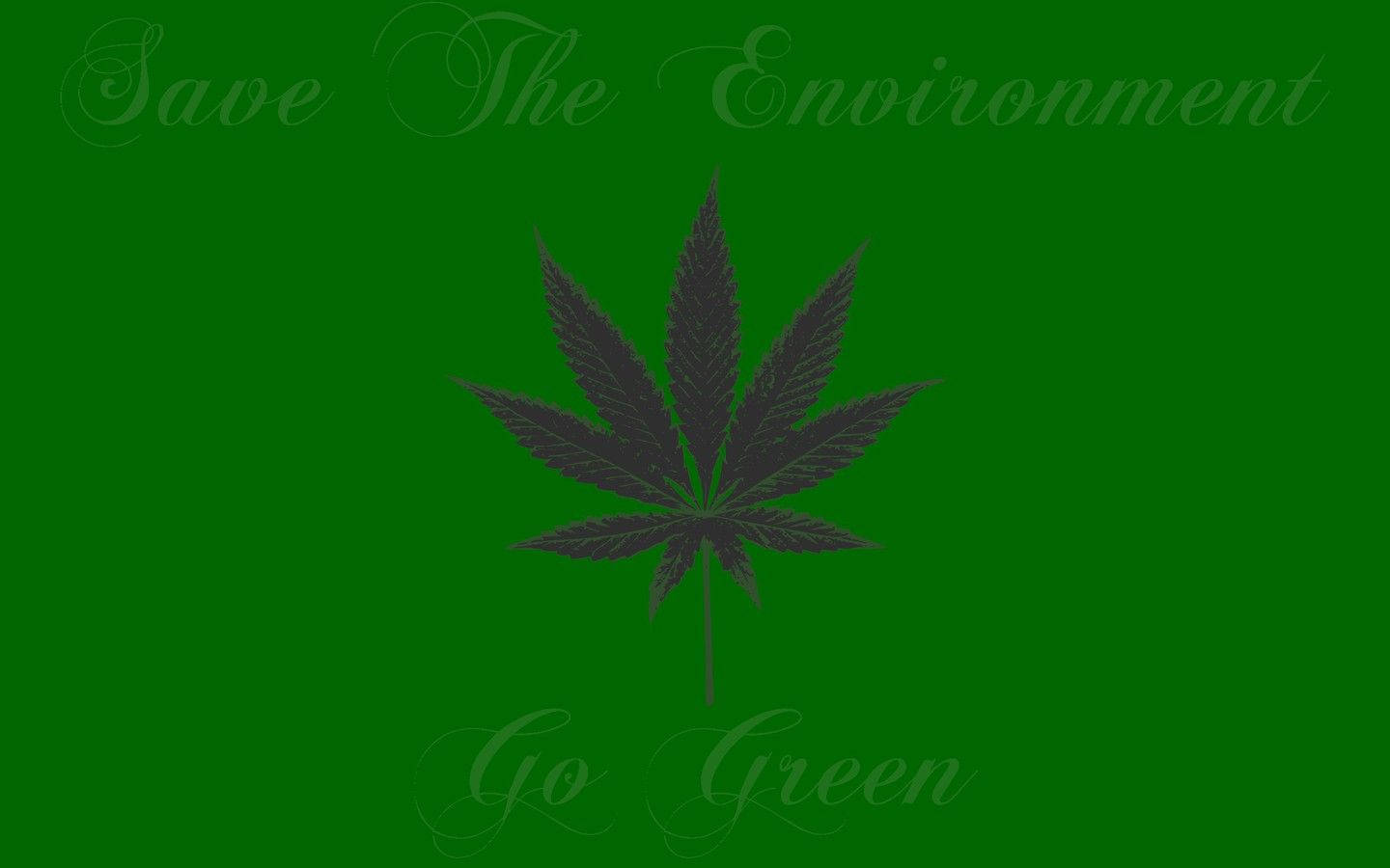 Save Environment Cannabis Wallpaper
