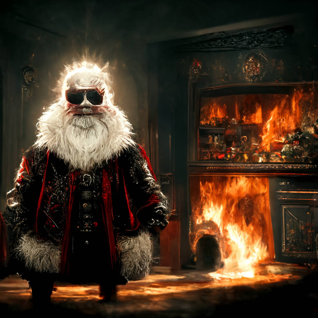 Scary Christmas With A Vampire Santa Wallpaper