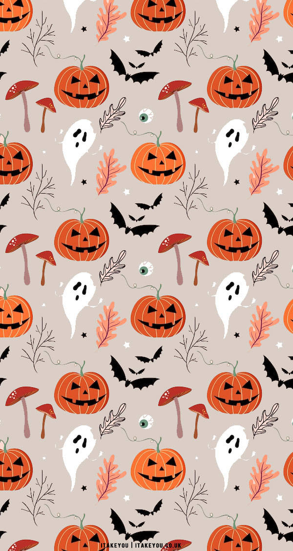 Scary Pumpkins Cute Halloween Iphone Wallpaper