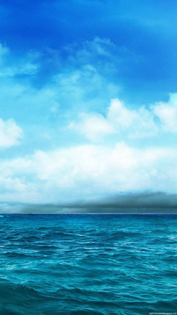Scenic Ocean Blue Iphone Wallpaper