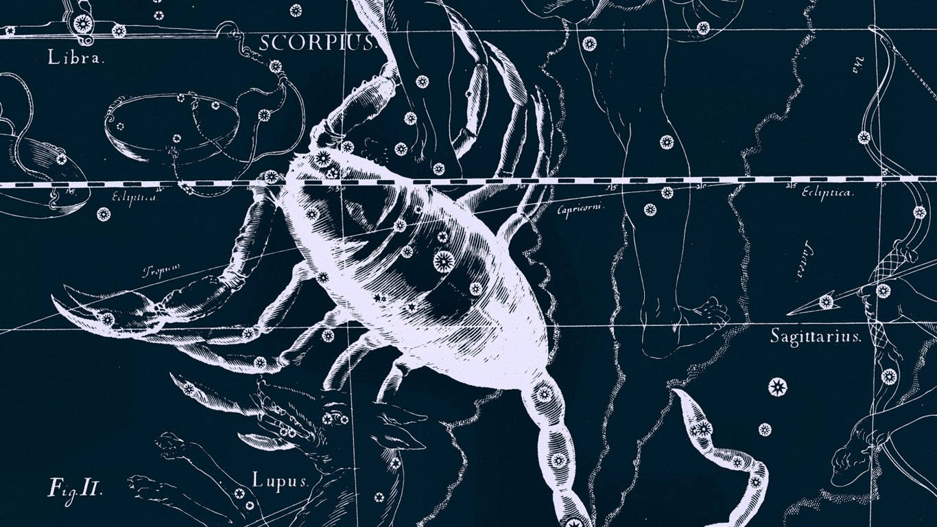 Scorpio Constellation Blueprint Wallpaper