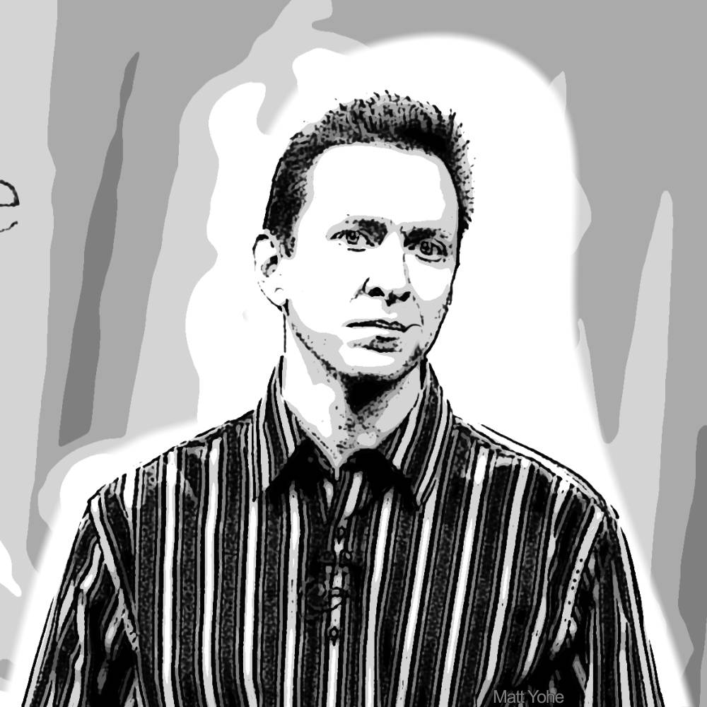 Scott Forstall In Black And White Aesthetic Wallpaper