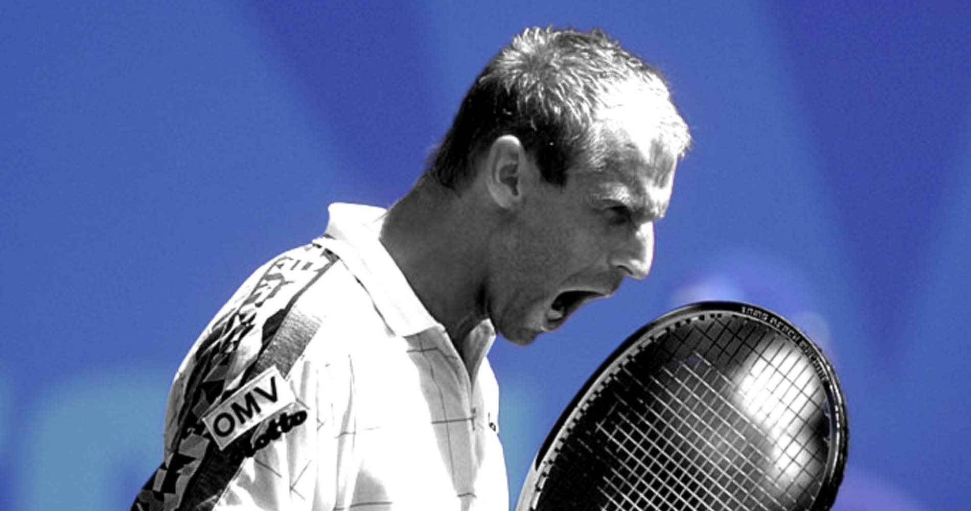 Screaming Thomas Muster Black-and-white Wallpaper