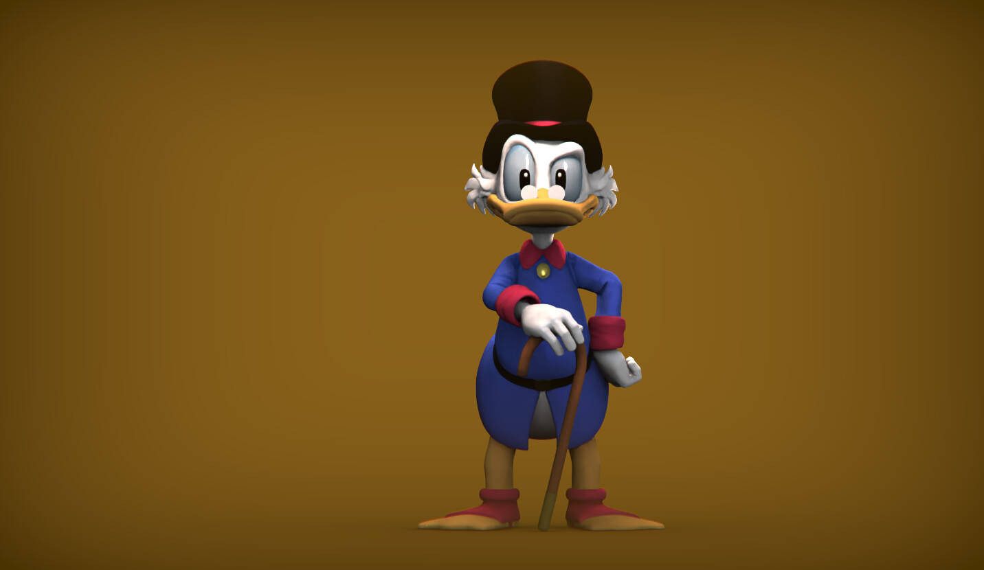 Scrooge Mcduck In Brown Wallpaper