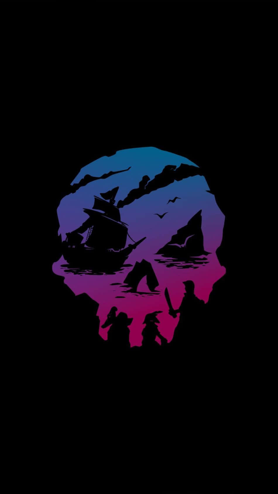 Sea Of Thieves Gradient Logo Phone Wallpaper