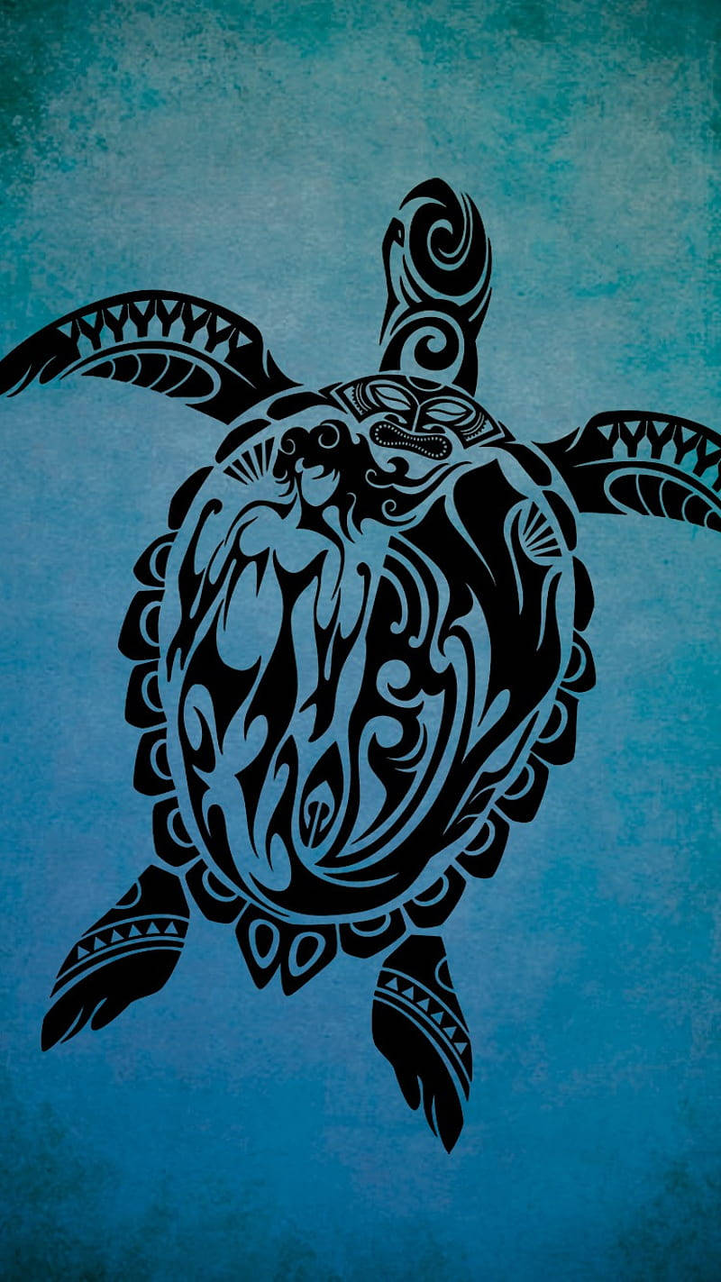 Sea Turtle Intricate Design Iphone Wallpaper