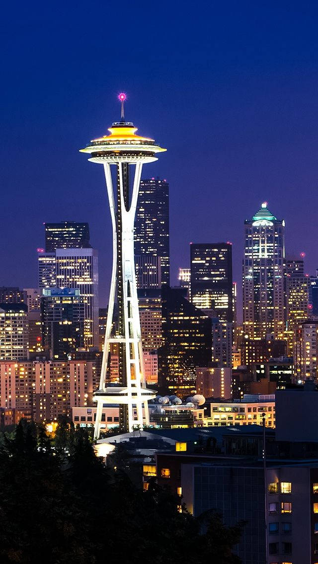 Seattle Iphone White Space Needle Wallpaper