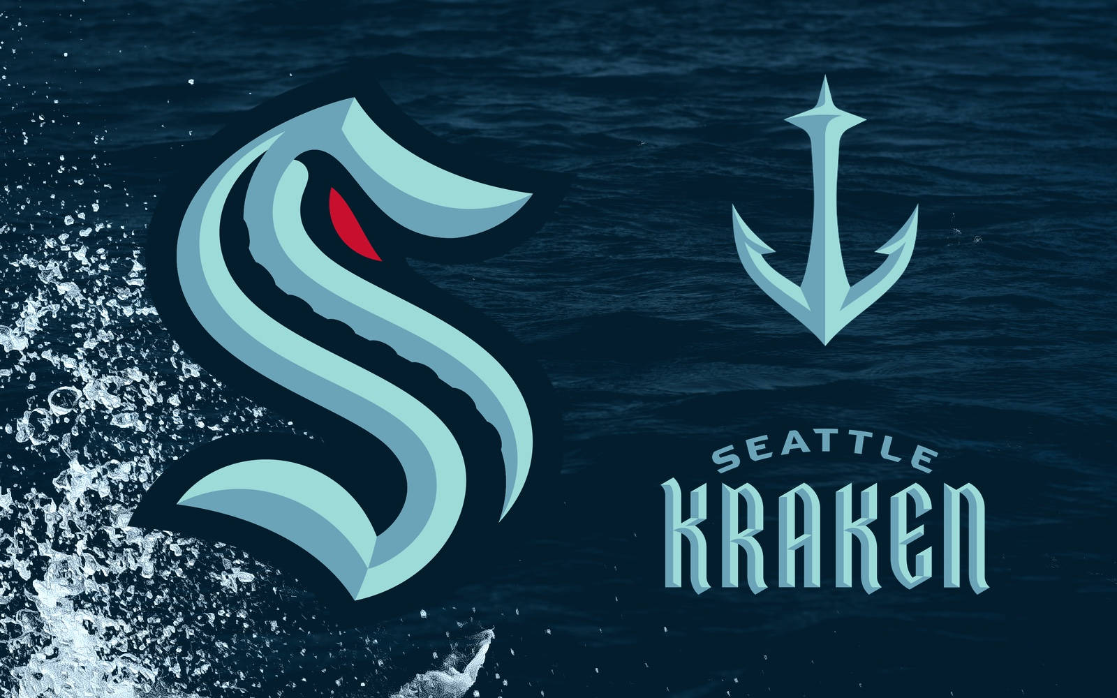 Seattle Kraken Logo Collection Wallpaper