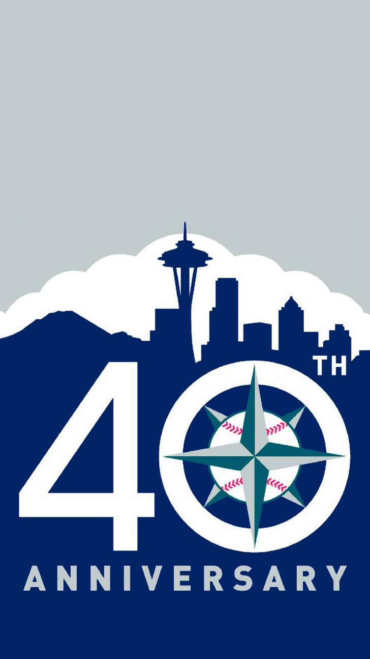 Seattle Mariners 40th Anniversary Logo Wallpaper