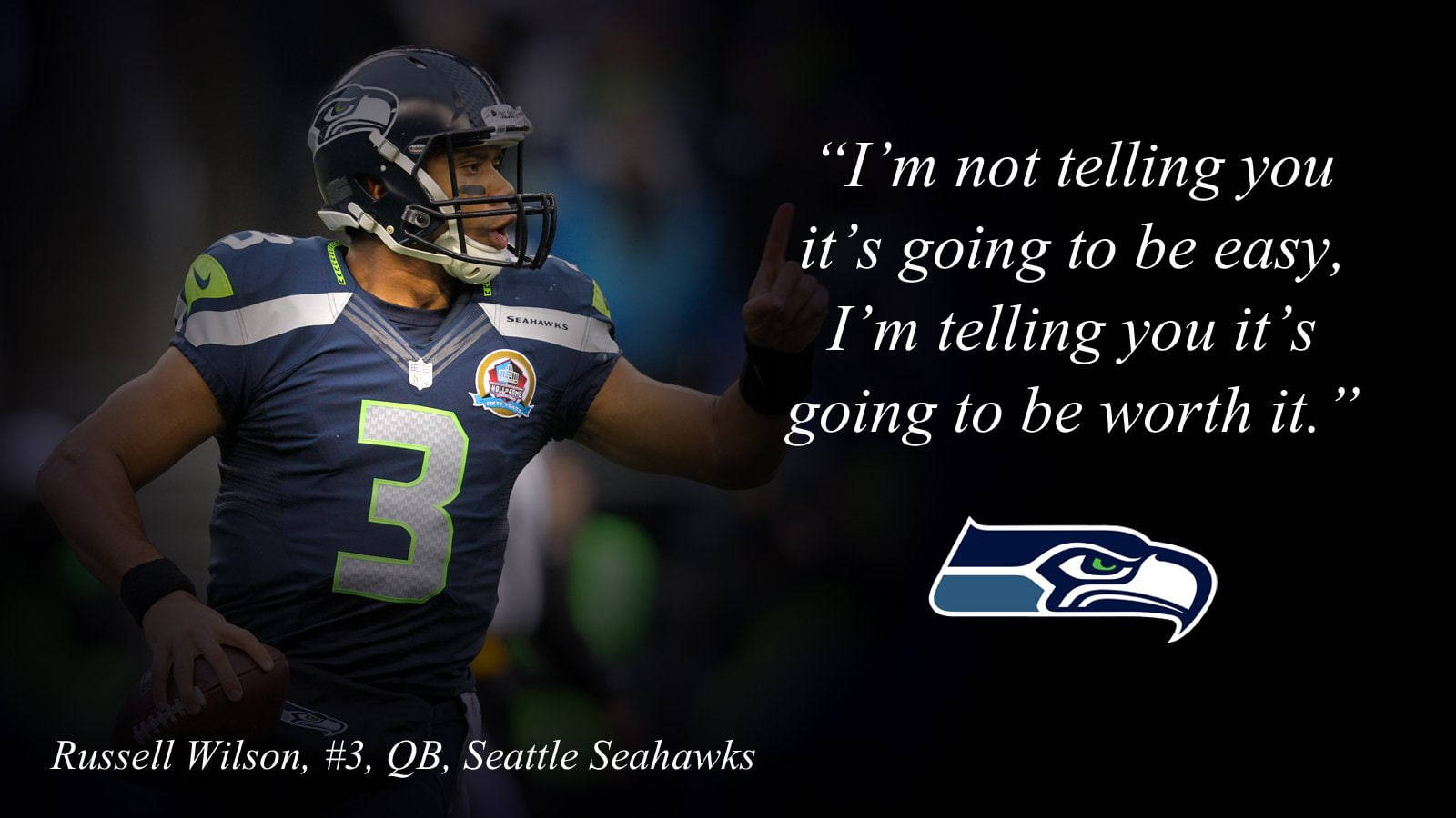 Seattle Seahawks Russel Wilson Quote Wallpaper