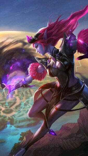 Selena, The Abyssal Witch In Action - Mobile Legends Wallpaper