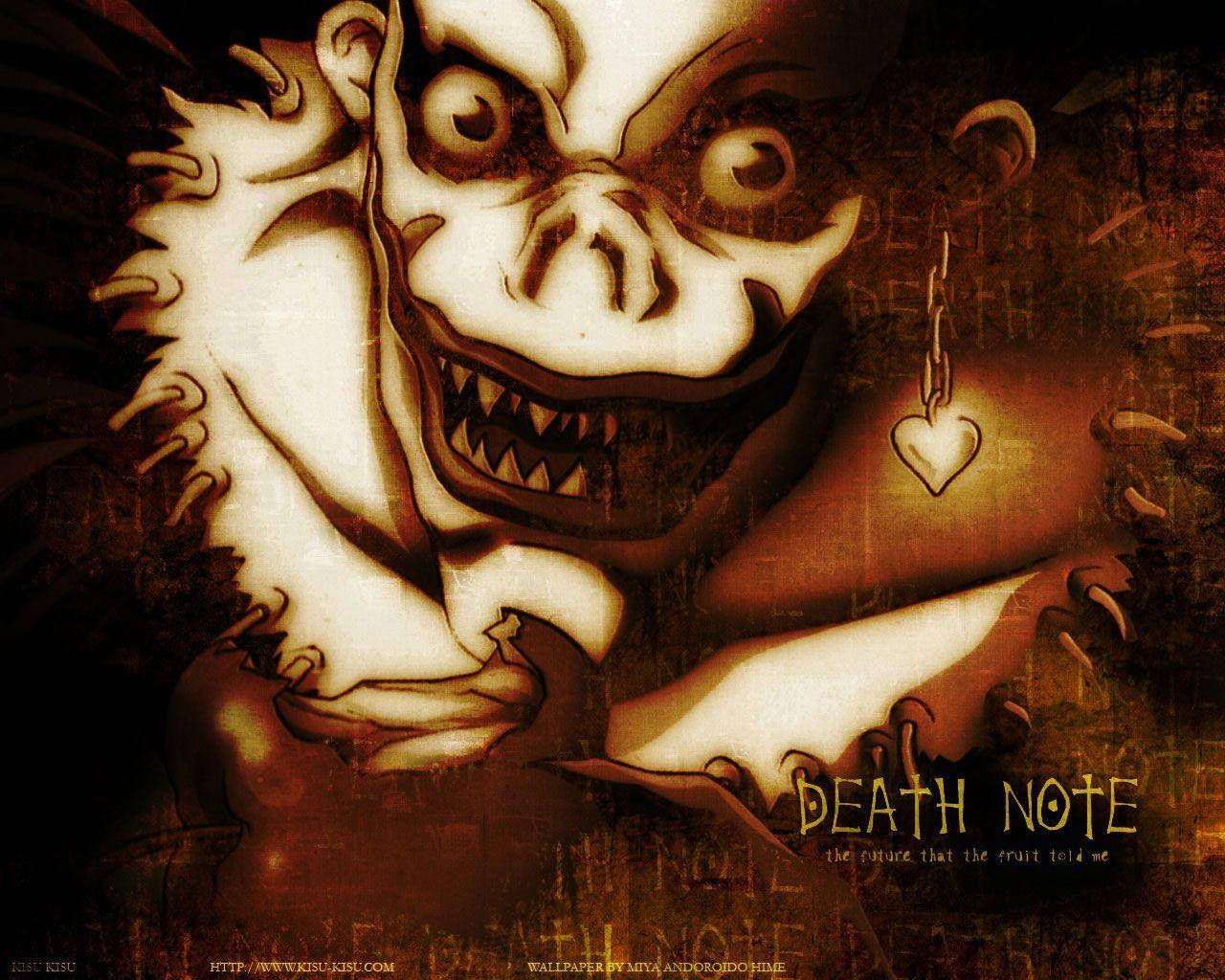 Sepia Ryuk Of Death Note Wallpaper