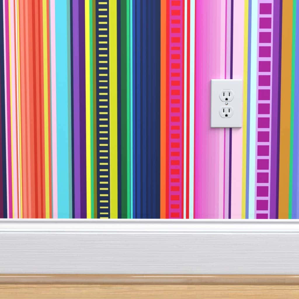 Serape Wall With Electric Socket Wallpaper