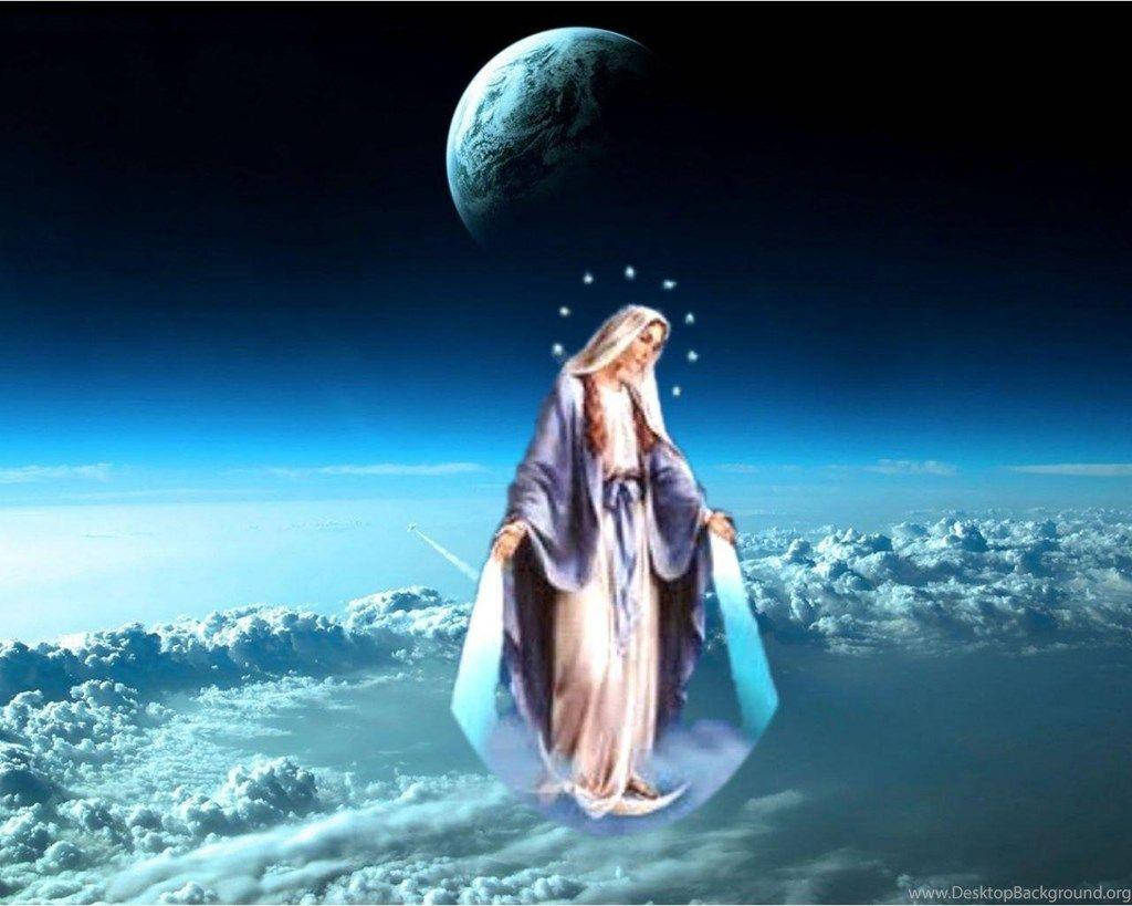 Serene Image Of Virgin Mary Wallpaper