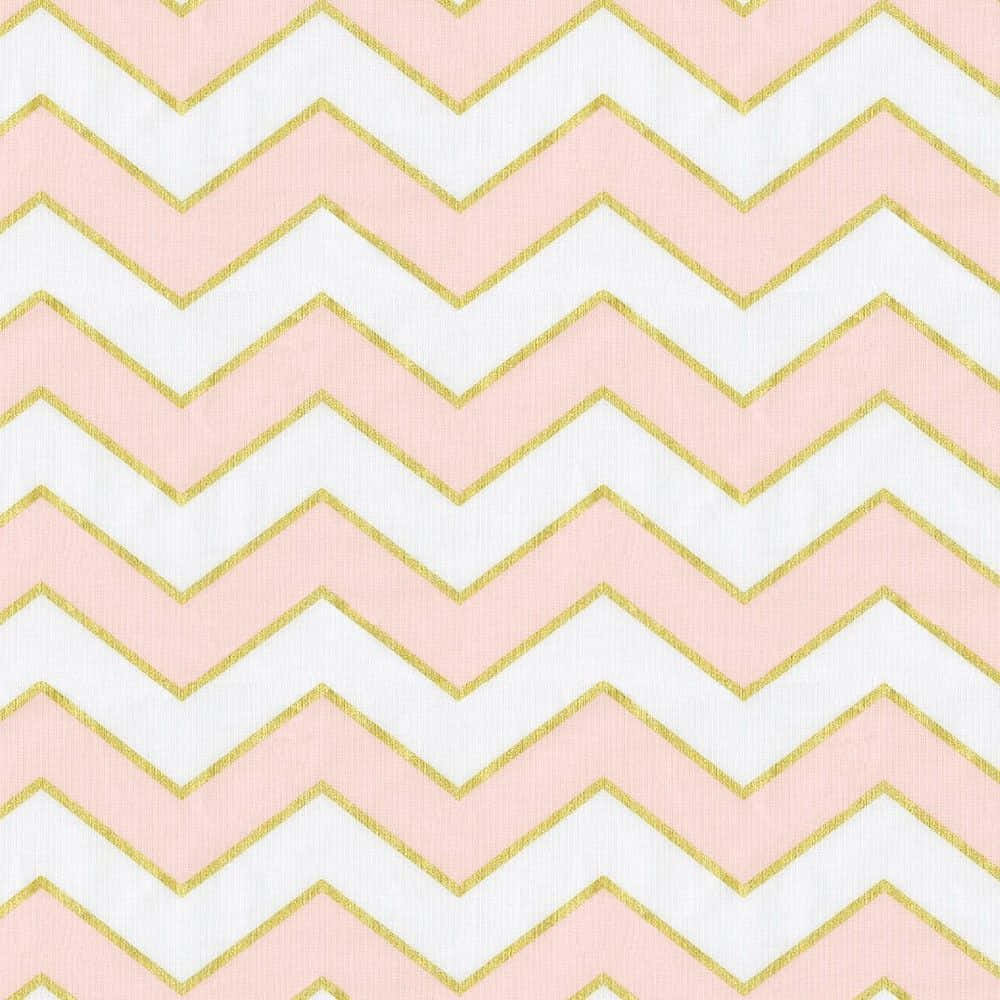 Serene Pink & Gold Bedroom Scene Wallpaper