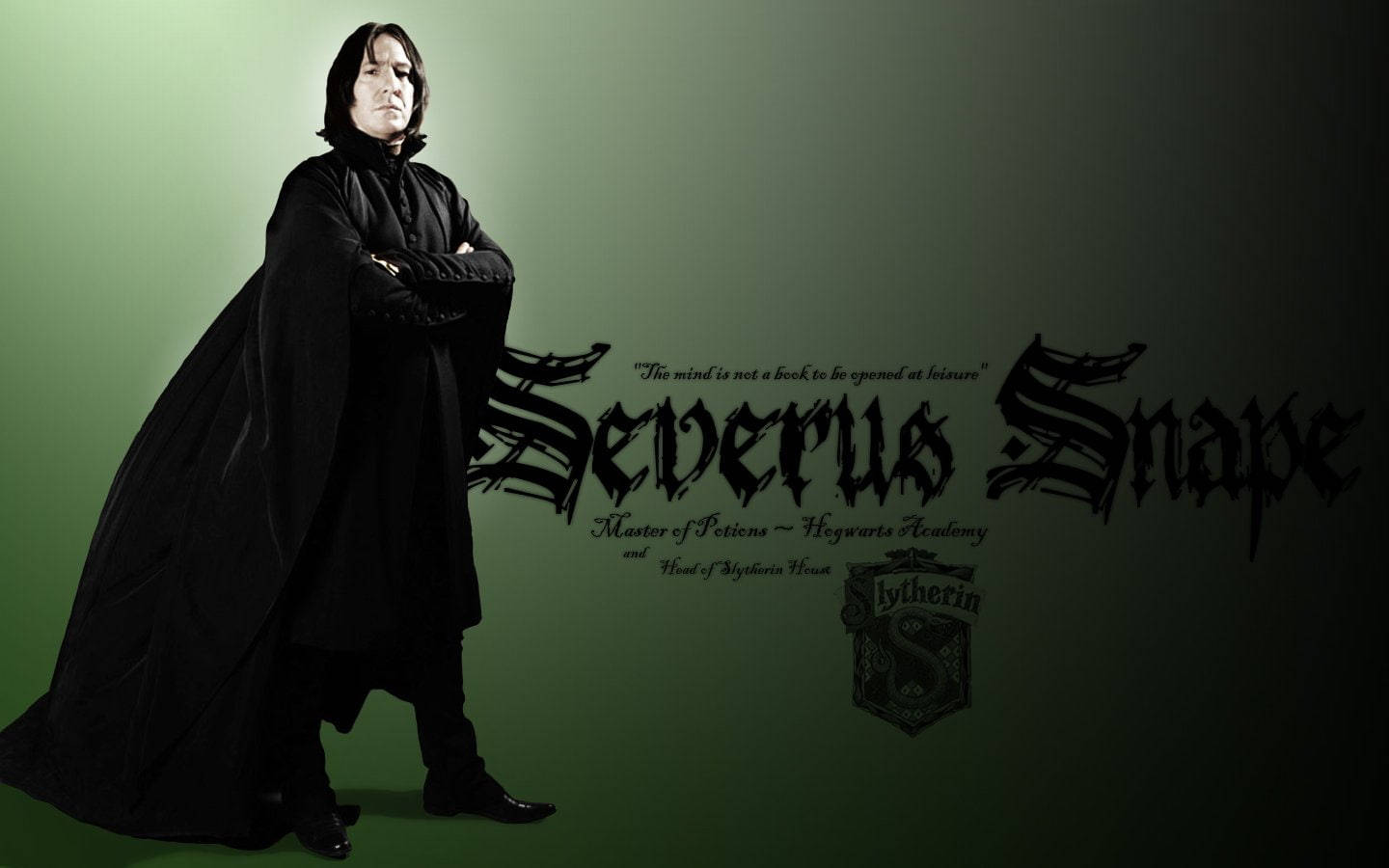 Severus Snape Ornate Name Card Wallpaper