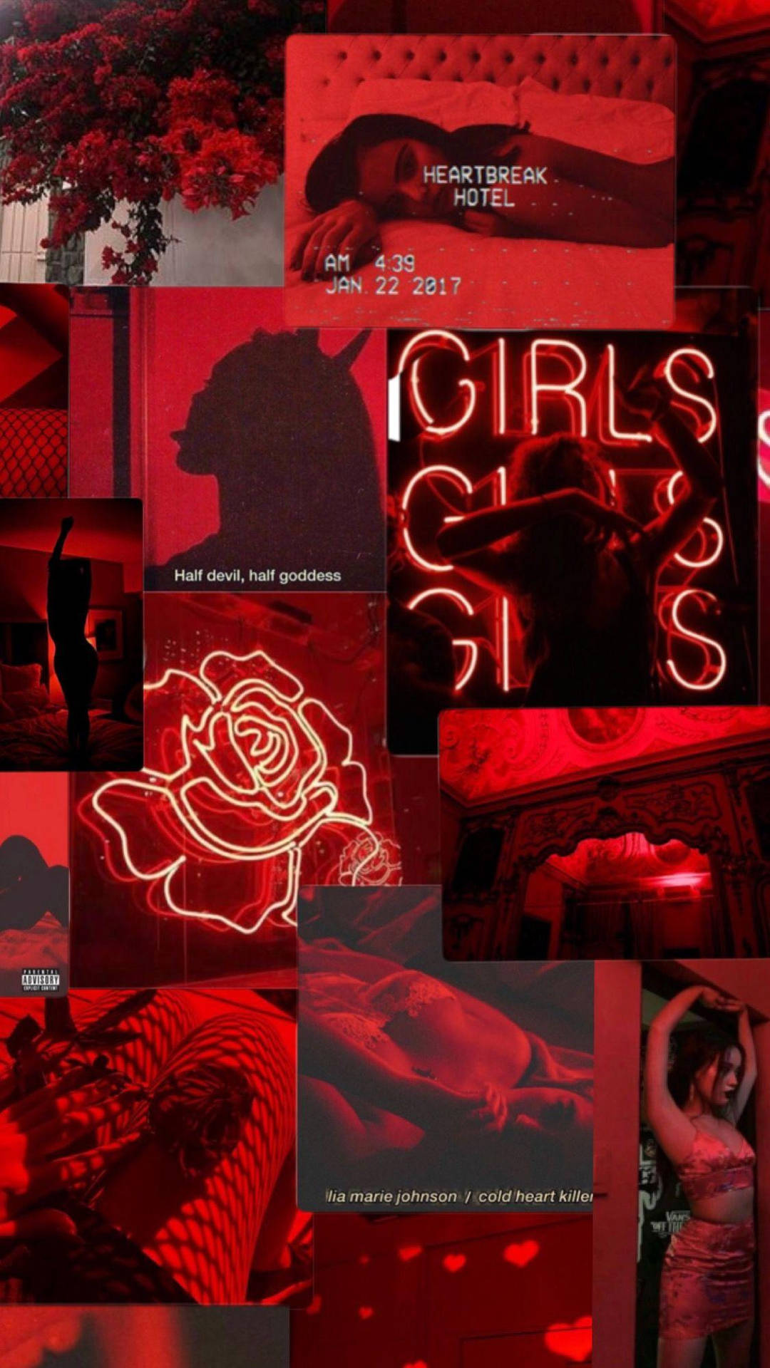 Download free Sexy Bad Girl Neon Red Aesthetic Iphone Wallpaper -  MrWallpaper.com