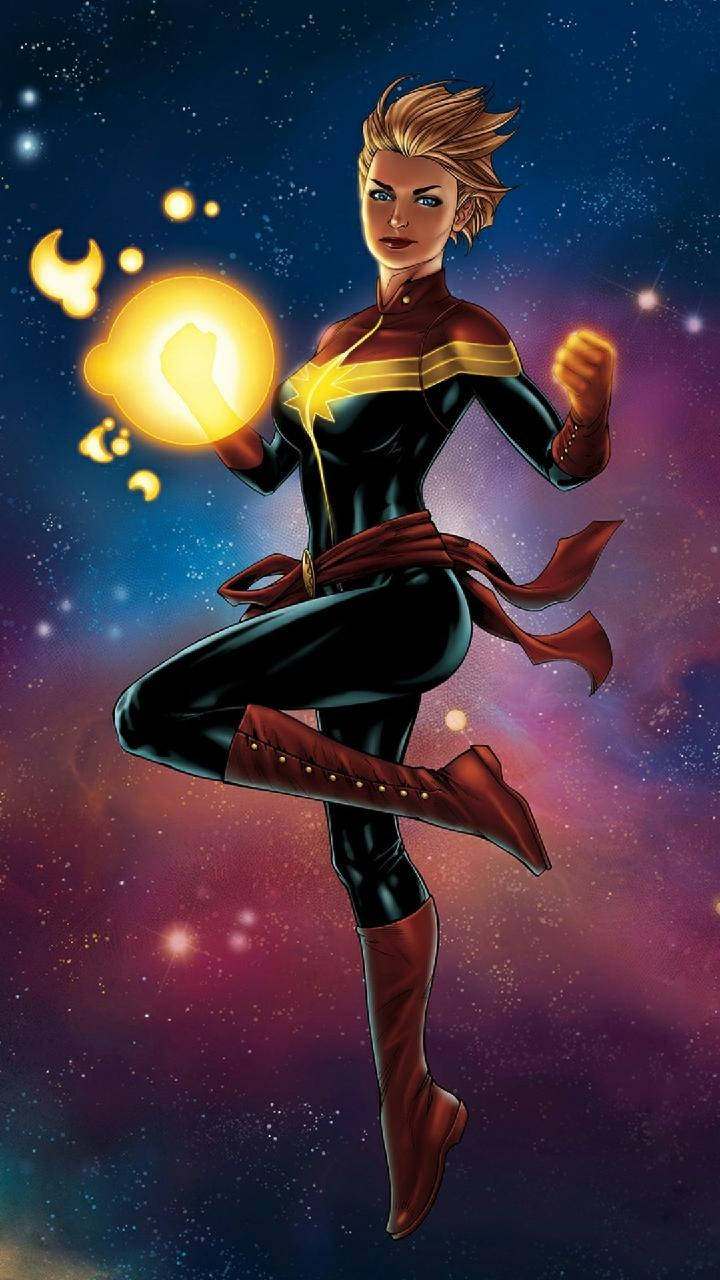 Sexy Carol Danvers As Captain Marvel Wallpaper
