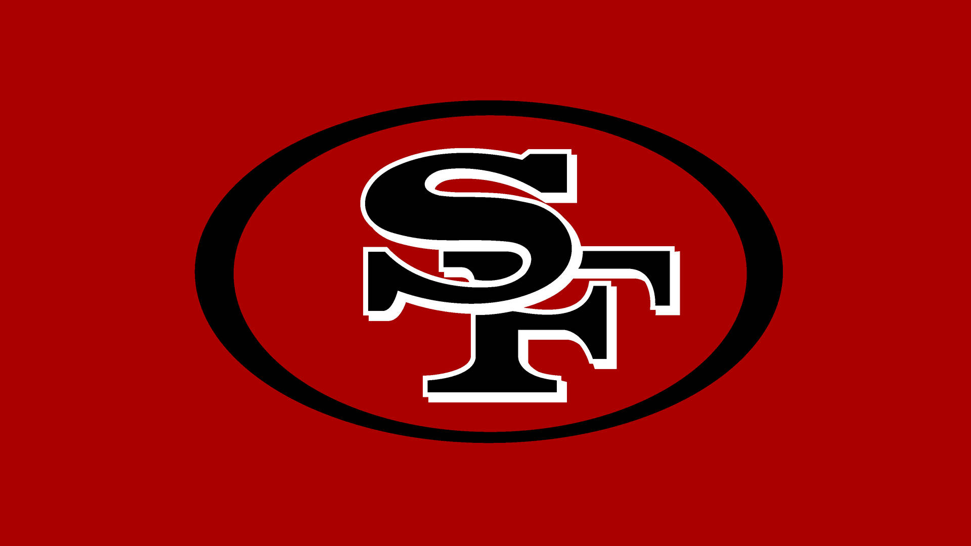 Download free Sf 49ers Logo In Red Wallpaper 