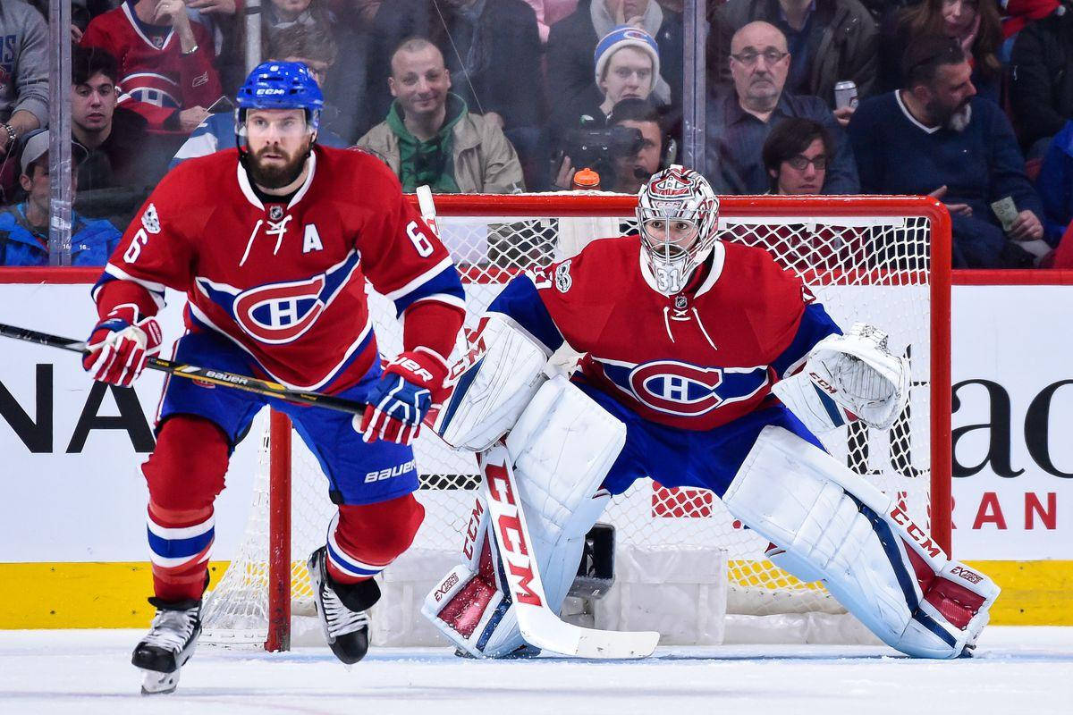 Shea Weber With His Goalie Wallpaper