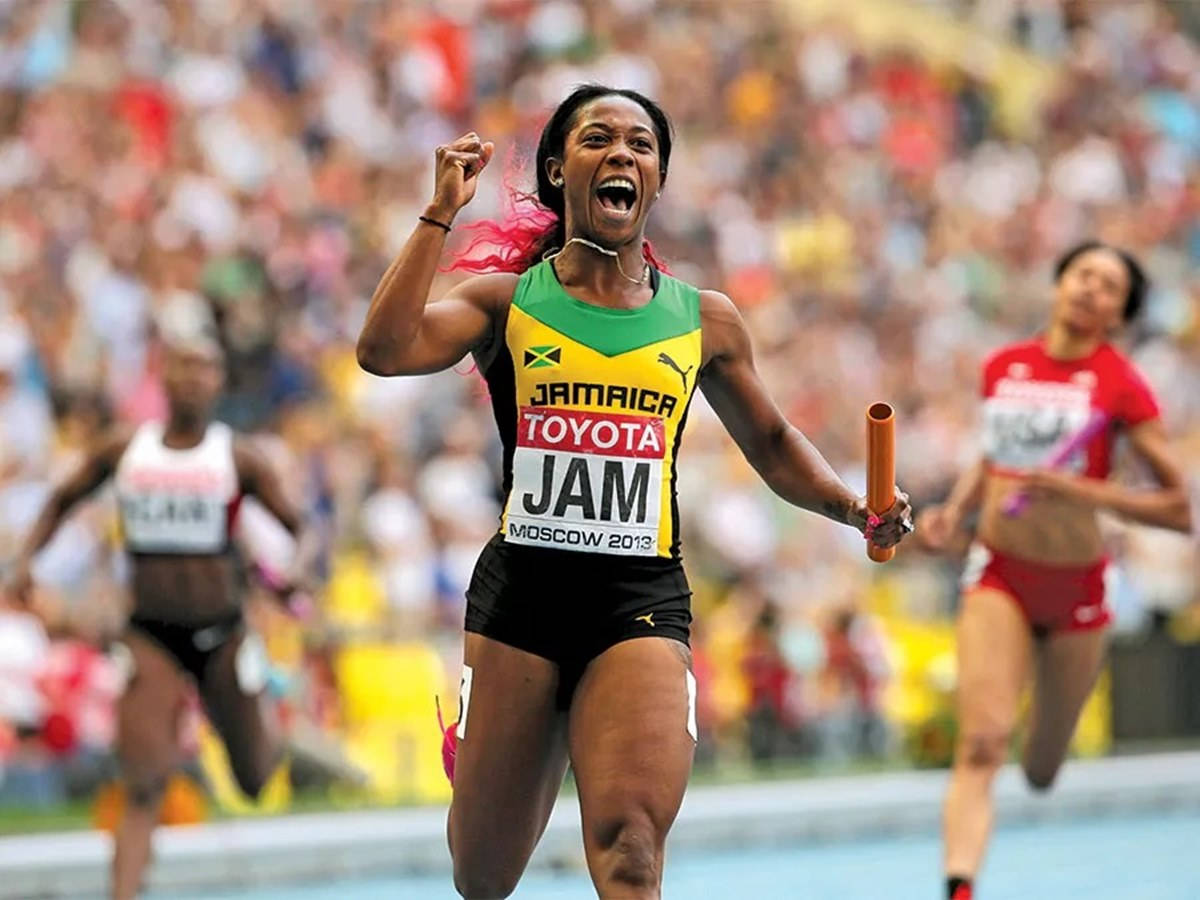 Shelly-ann Fraser-pryce Olympic Sport Wallpaper