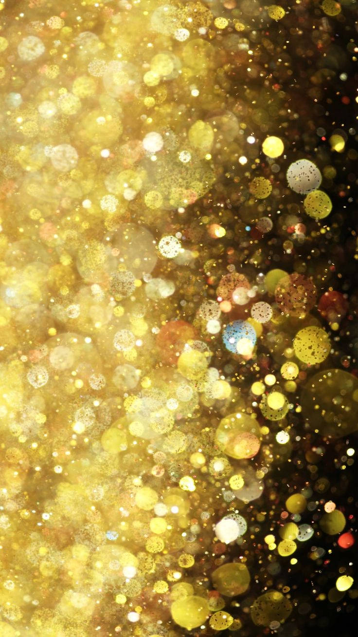 Shimmering Gold Glitter Sparkle Iphone Wallpaper