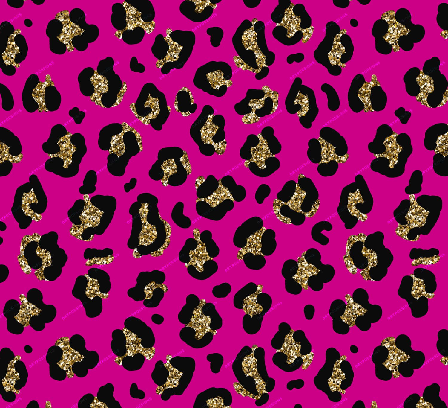 Shine Bright Like A Glitter Leopard Wallpaper