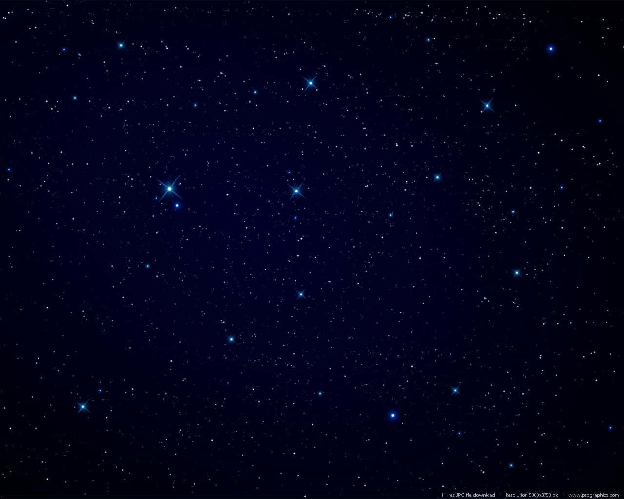 Shining Brightly In The Night Sky, These Four Bright Blue Stars Light Up The Night. Wallpaper