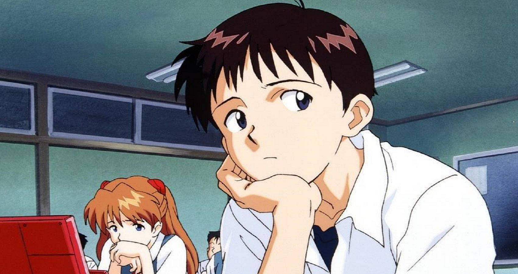 Shinji Daydreaming Evangelion Wallpaper