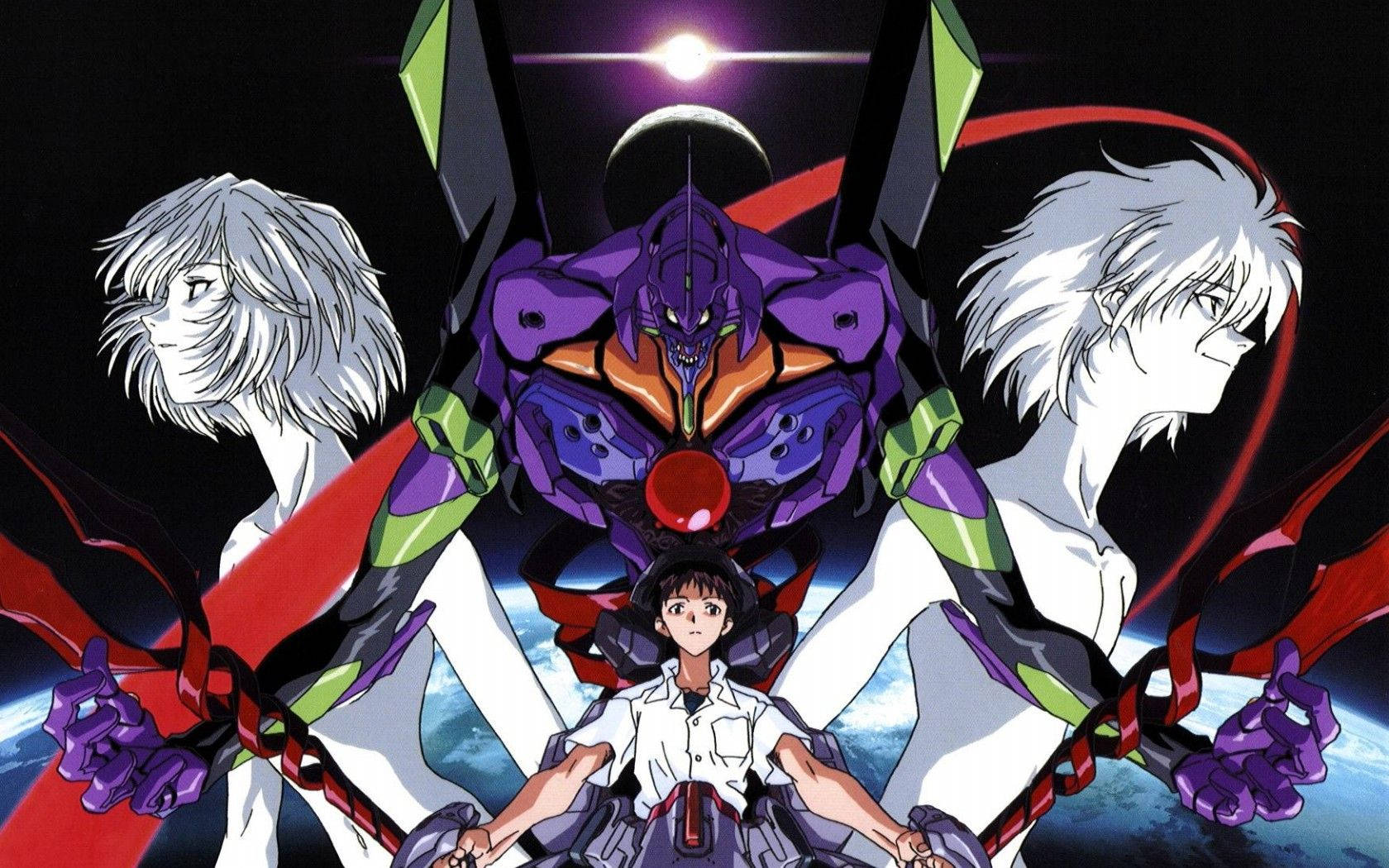 Shinji In Unit-01 Neon Genesis Evangelion Wallpaper