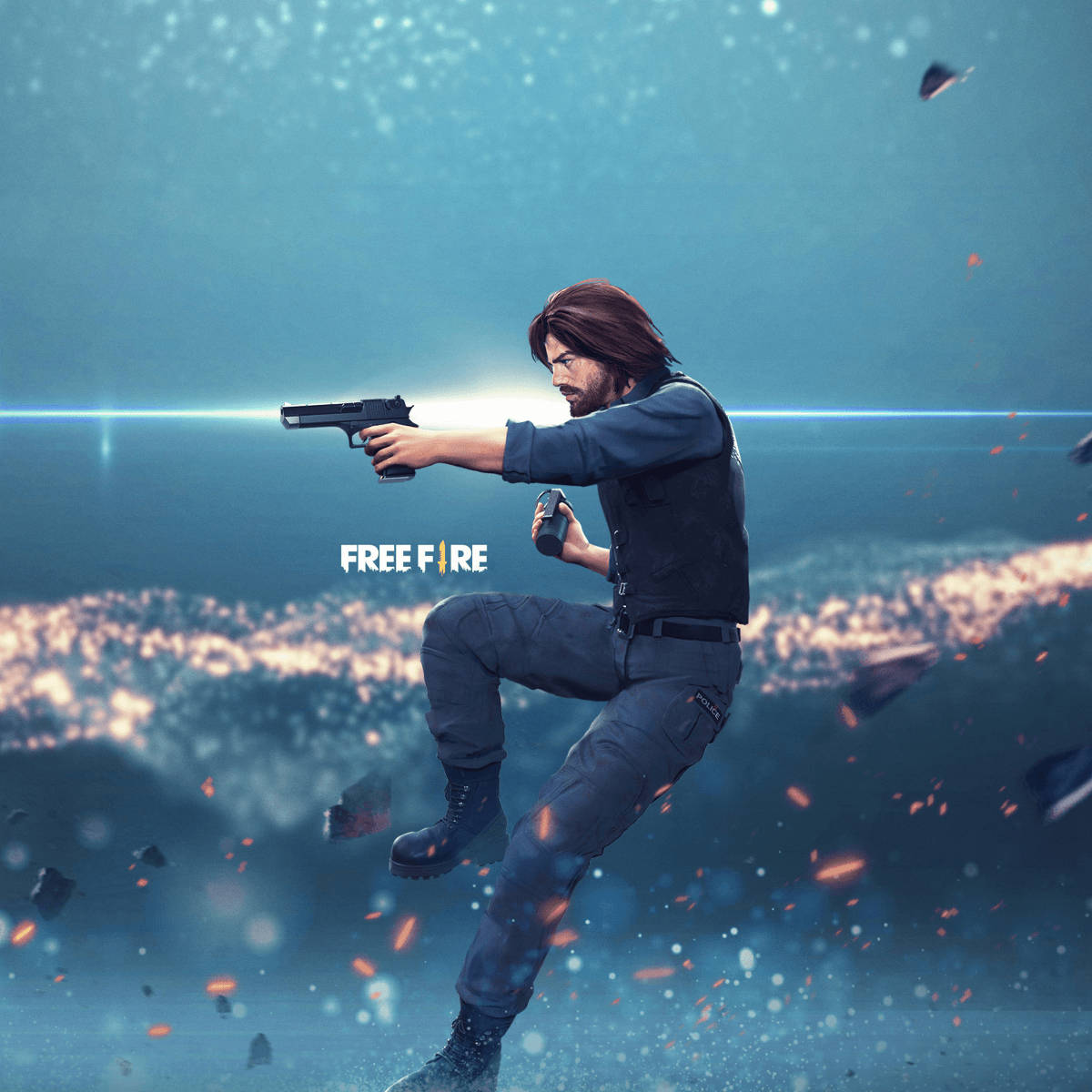 Shooting Andrew Free Fire Game Wallpaper