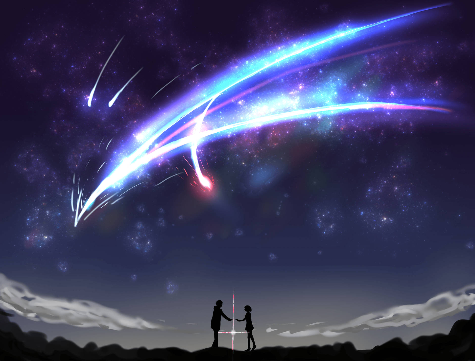 Download free Shooting Stars Anime Landscape Wallpaper - MrWallpaper.com