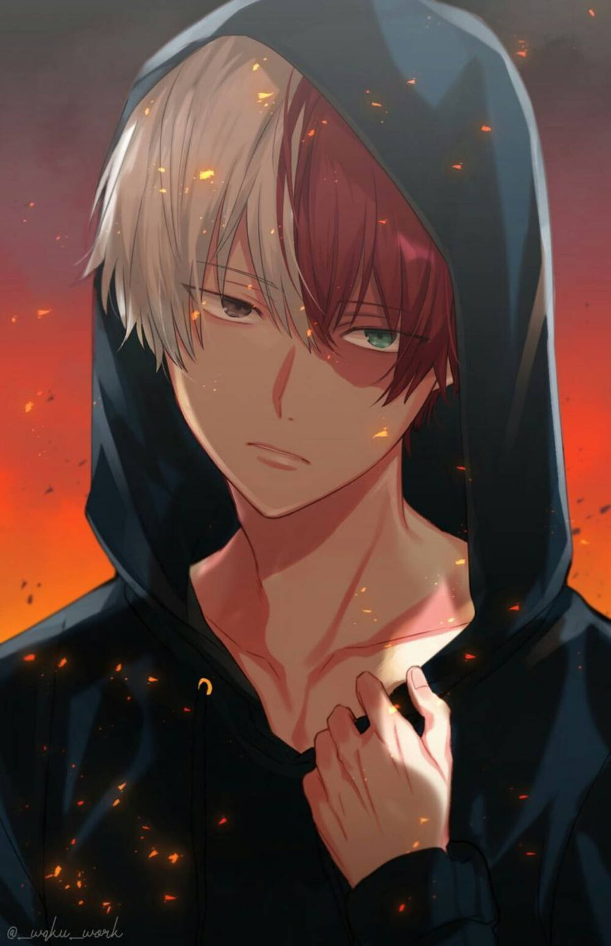 Download free Shoto Todoroki Fanart My Hero Academia Iphone Wallpaper -  MrWallpaper.com