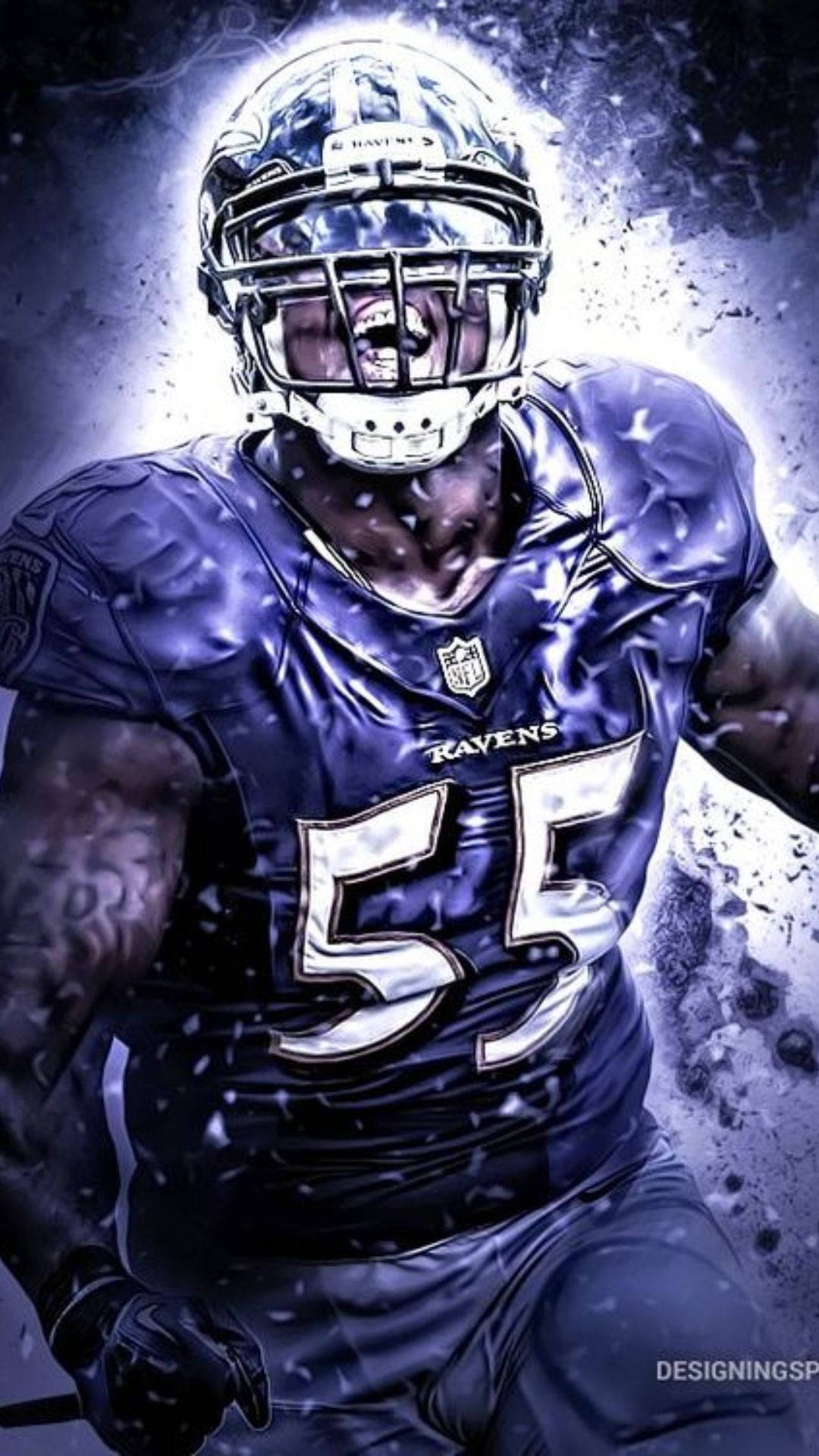 Show Off Your Loyalty To Your Favorite Team With This Classic Baltimore Ravens Iphone Wallpaper! Wallpaper